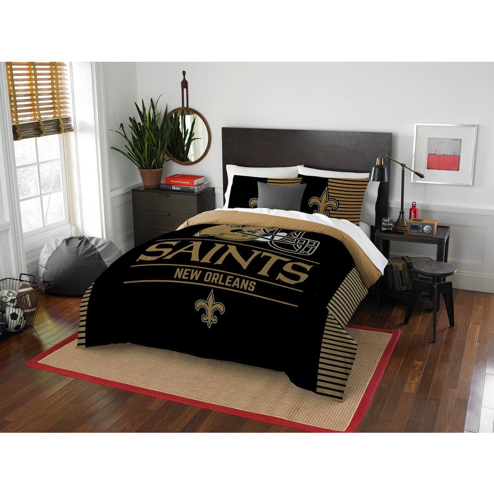 Saints 3 Piece Draft Multi Full Queen Comforter Set