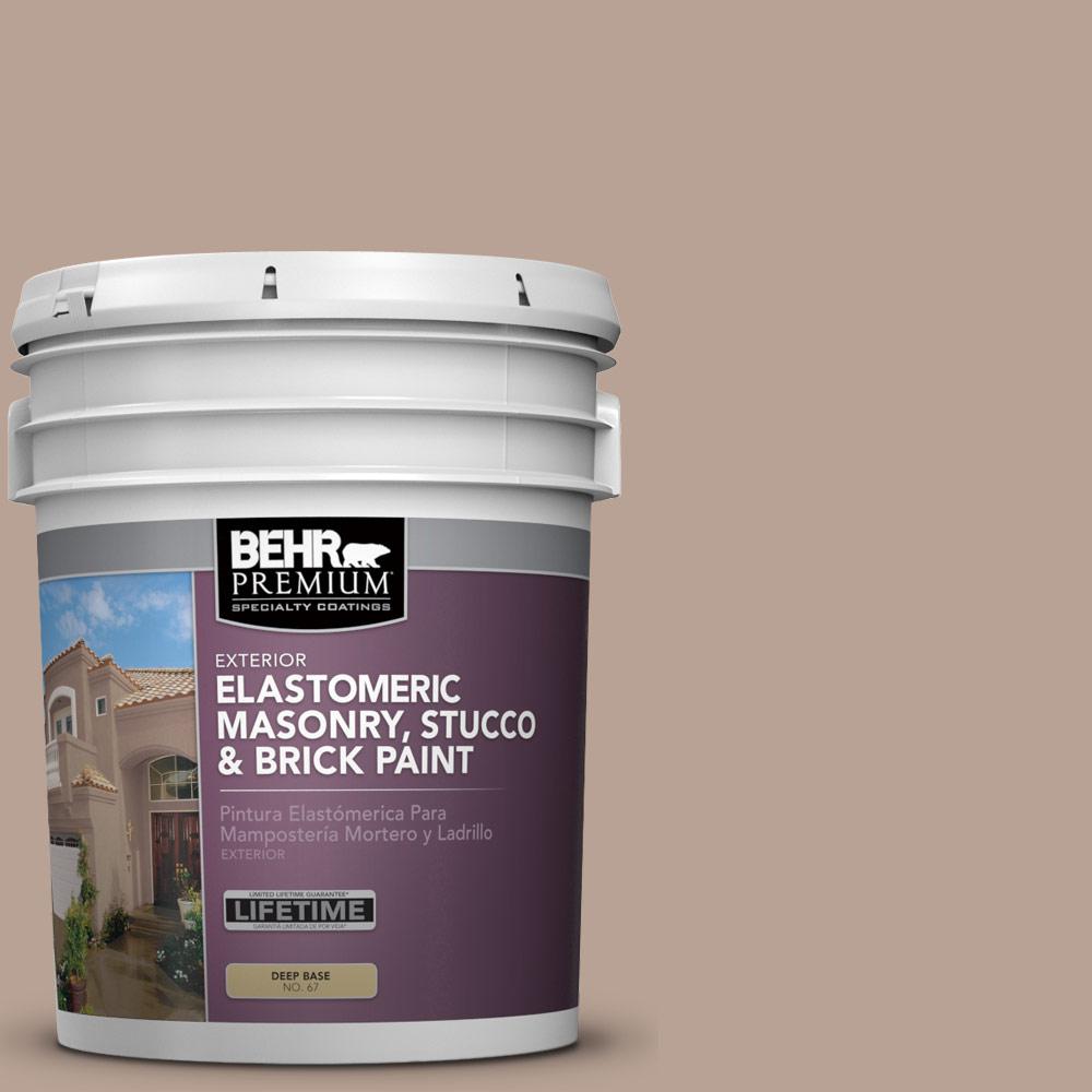 BEHR Premium 5 gal. N1904 Rugged Tan Elastomeric Masonry, Stucco and