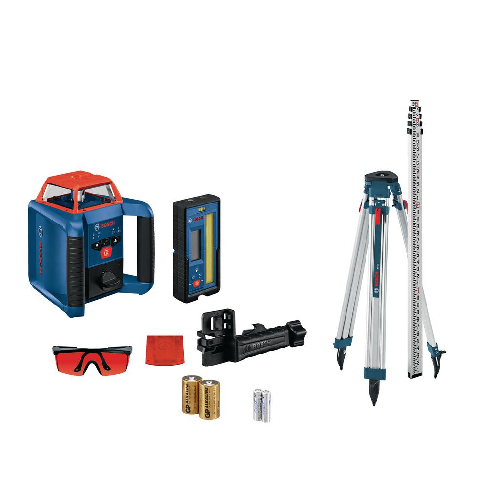 Bosch REVOLVE 2000 ft. Horizontal Rotary Laser Self Leveling Complete Kit with Manual Dual Slope GRL2000-40HK