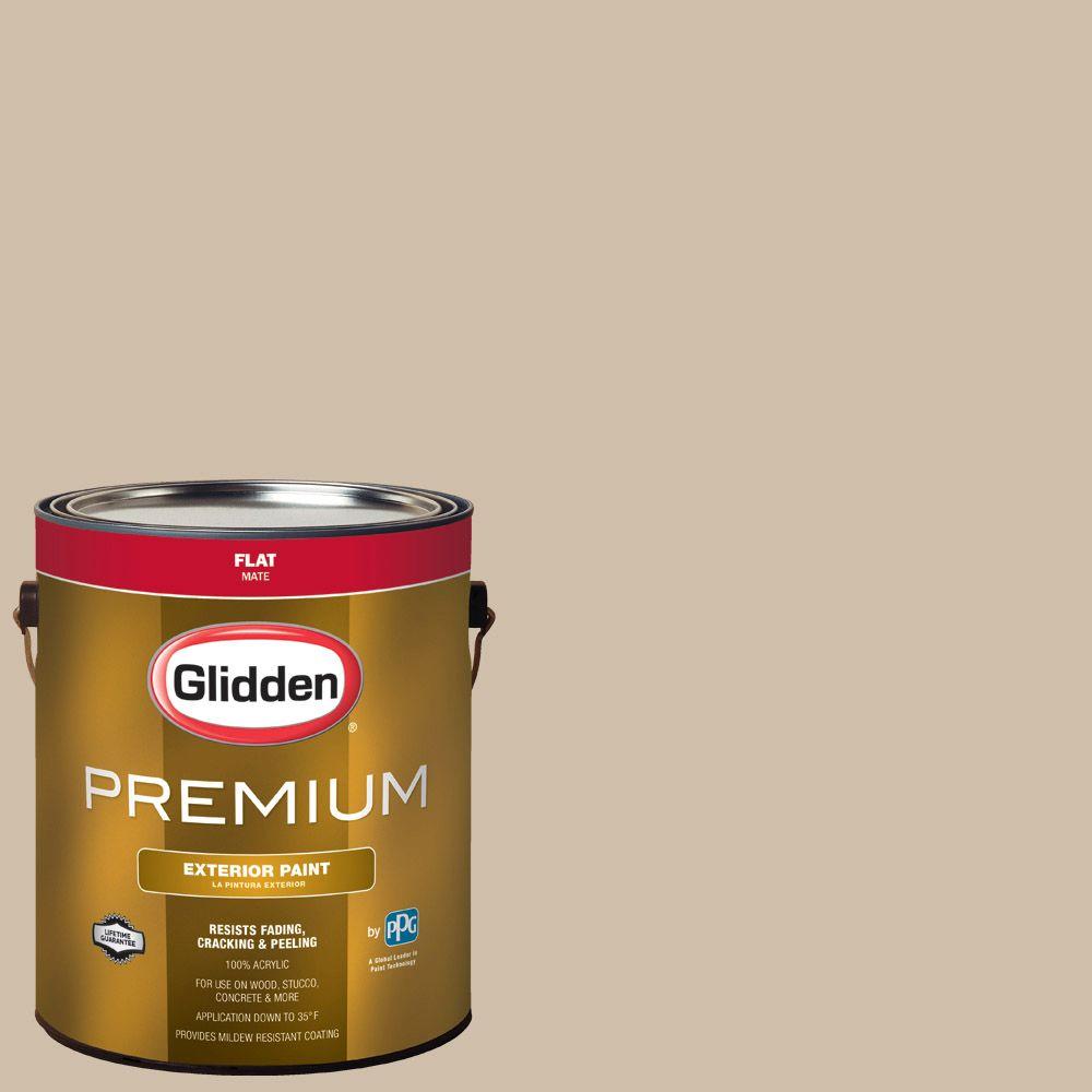 Glidden Premium 1 Gal Hdgwn07 Sahara Desert Sand Flat Latex Hdgwn07 Sahara Desert Sand Flat Latex Exterior Paint