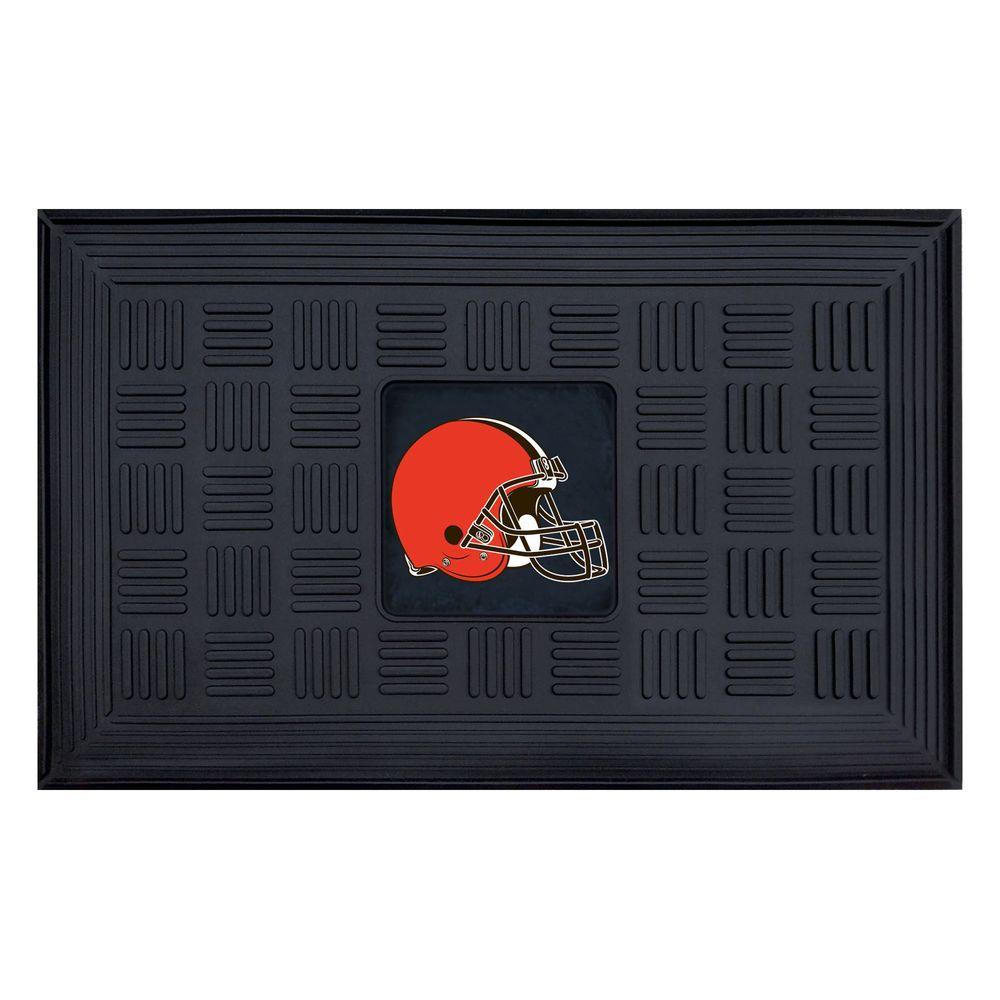 Fanmats Nfl Cleveland Browns Black 19 In X 30 In Vinyl Outdoor