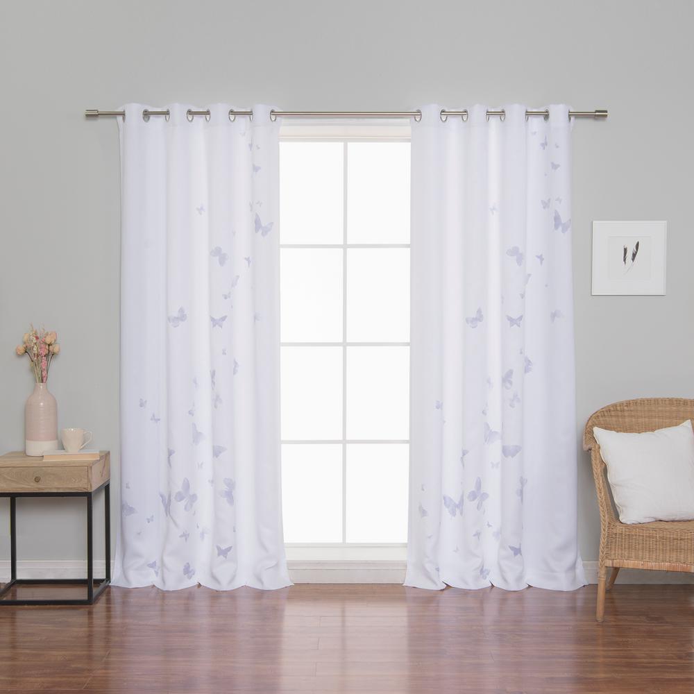 Best Home Fashion Butterfly Curtains 52 In W X 84 In L In Lilac