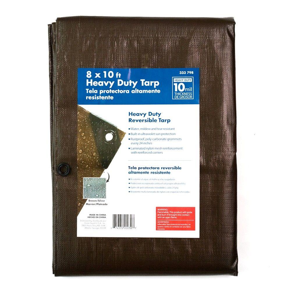 8 ft. x 10 ft. Heavy-Duty Tarp-HF0810 - The Home Depot