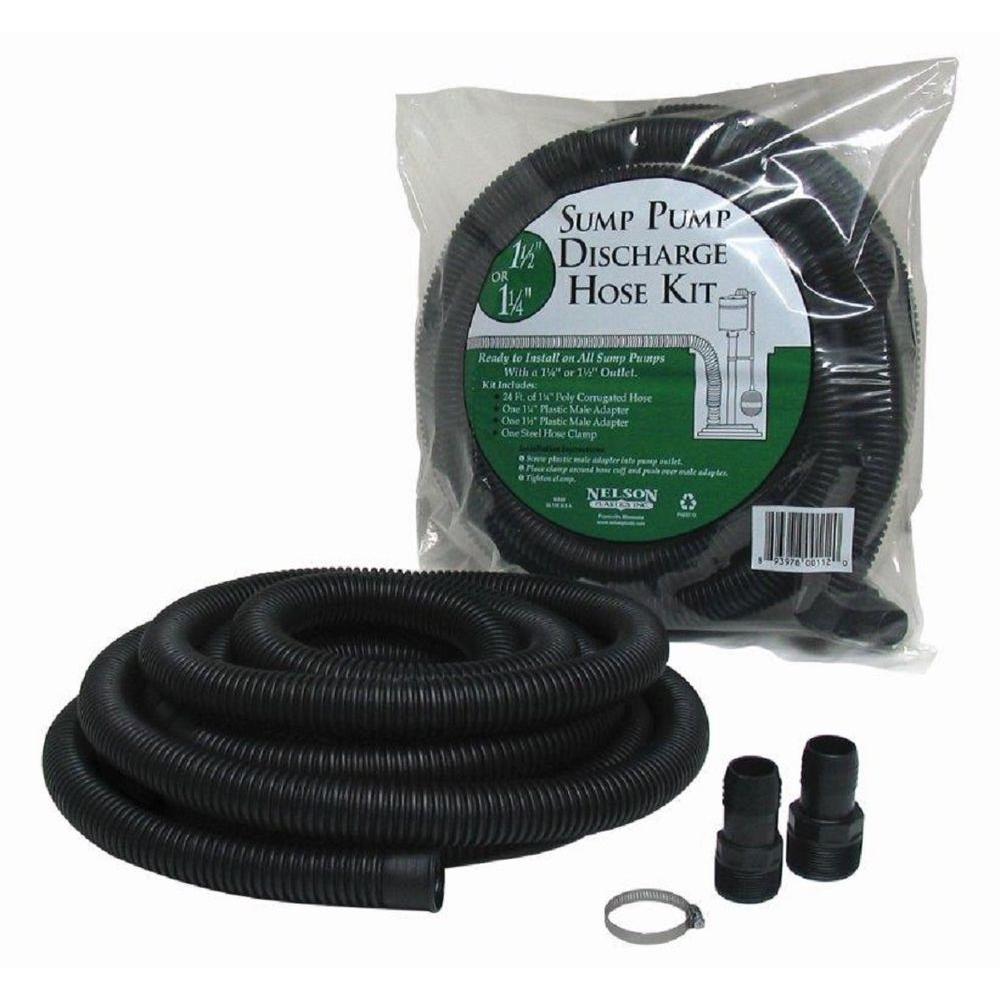 Nelson Plastics 1 4 In Or 2 X 24 Ft Sump Pump Hose Kit Nelson Plastics 1 4 In Or 2 X 24 Ft Sump Pump Hose Kit 00112 The Home Depot
