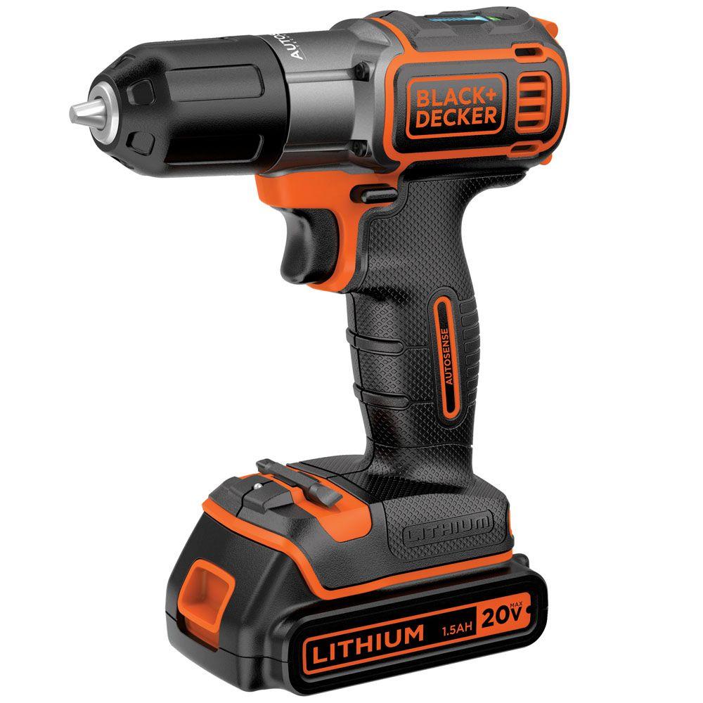 BLACK+DECKER 20V MAX Cordless Drill Kit - 100 Piece Home Tool Set With Battery & Charger
