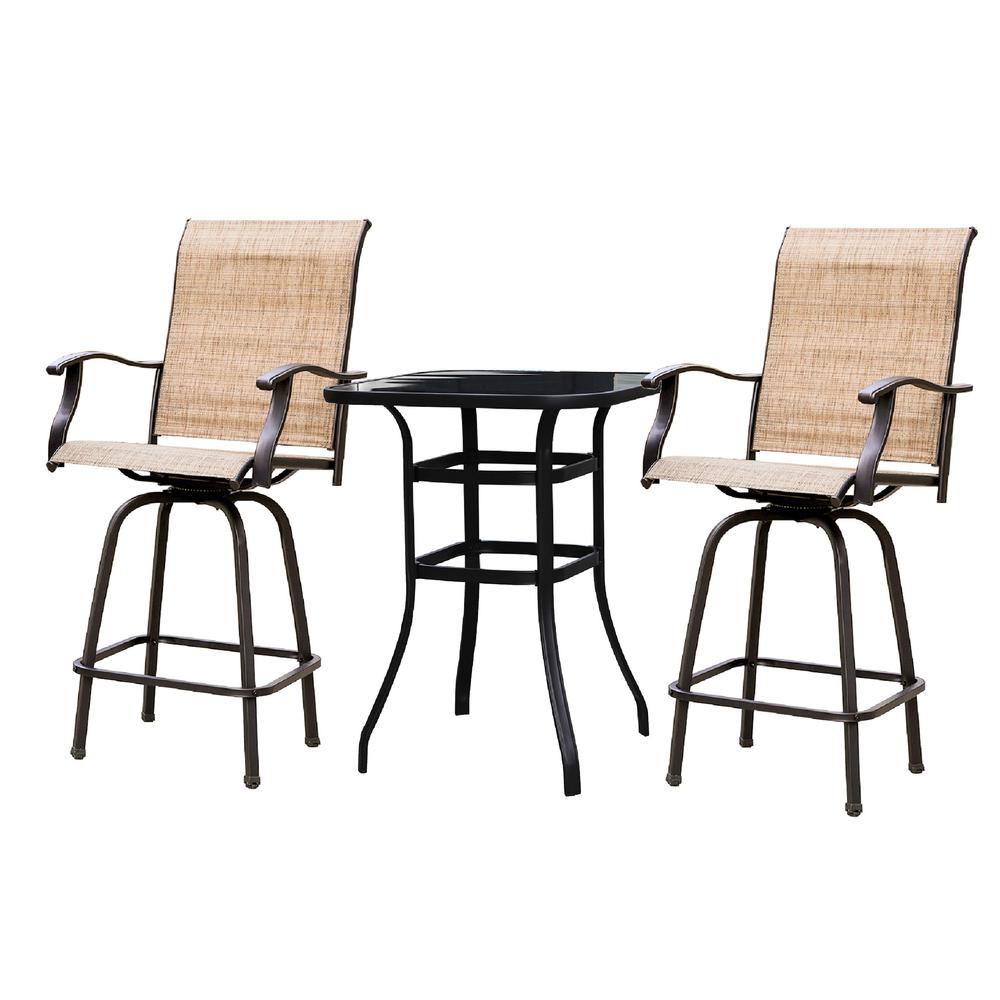 Patio Festival 3Piece Metal Sling Outdoor Bistro SetPF19273 The