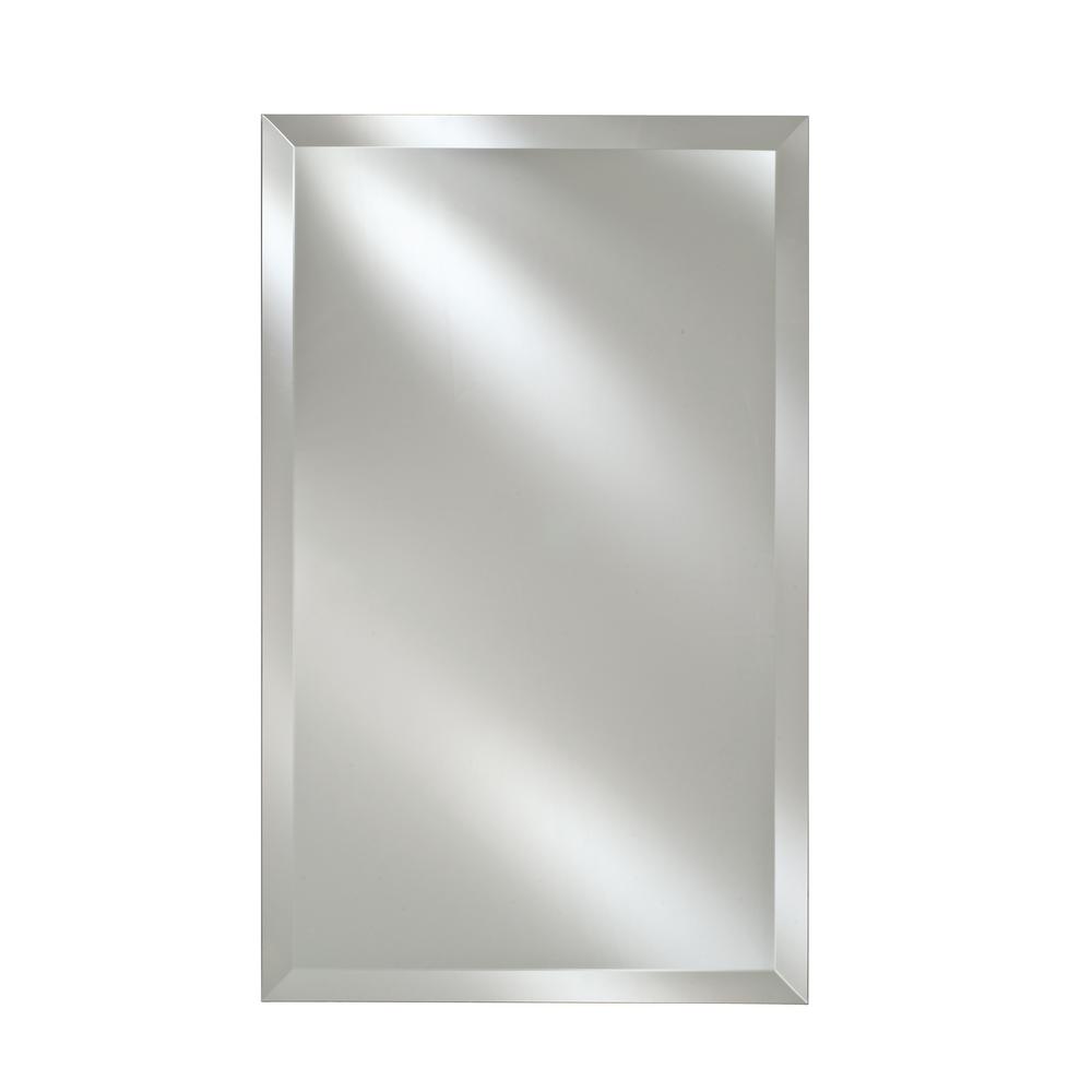 Jensen Barrington 15 In W X 19 In H X 5 In D Framed Recessed Or Surface Mount Bathroom Medicine Cabinet In Satin Nickel 56ss184csnx The Home Depot