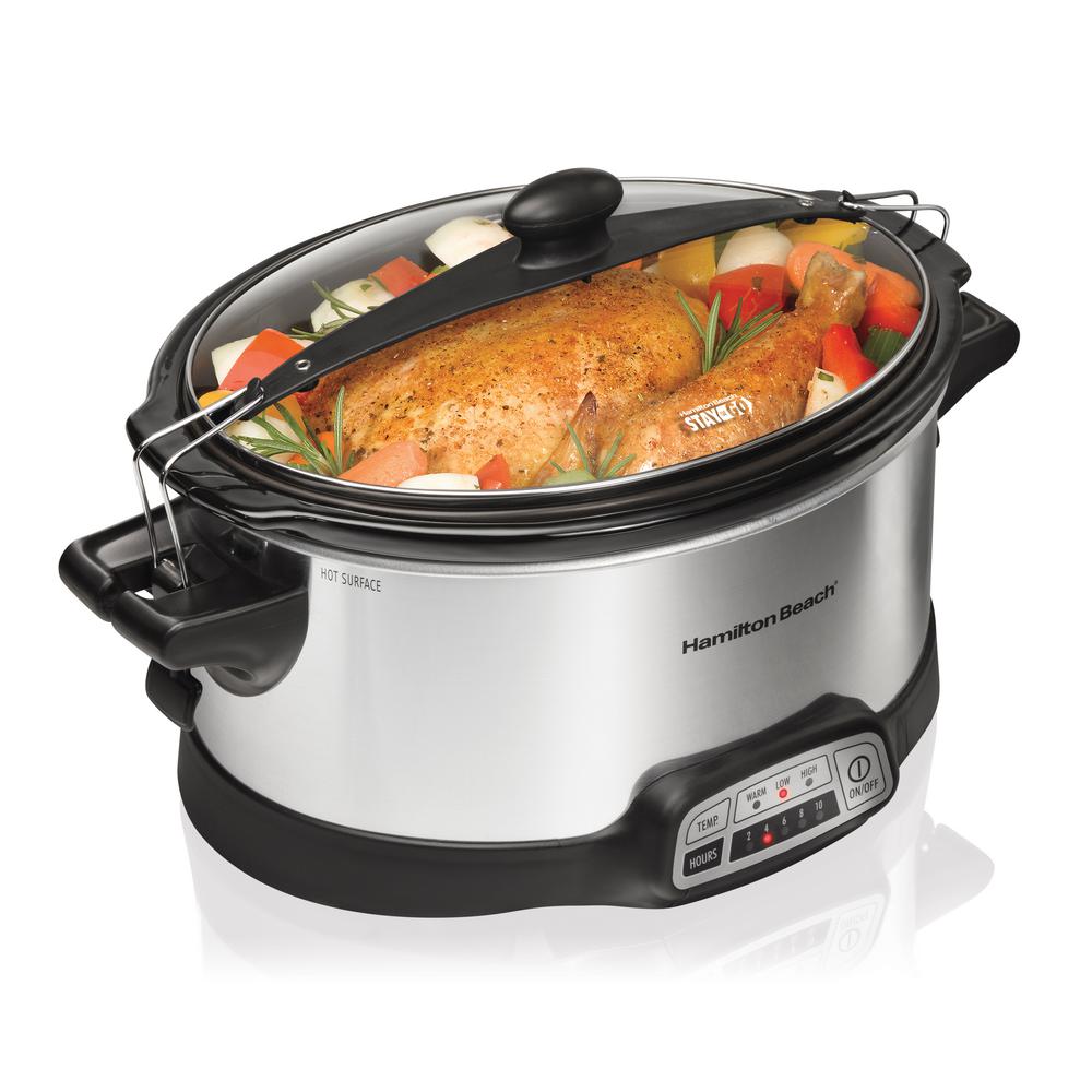Hamilton Beach FlexCook Programmable 6 Qt. Slow Cooker 33861 The Home Depot