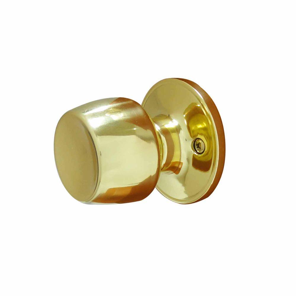 Faultless Ball Polished Brass Dummy Door KnobT3740BF The Home Depot