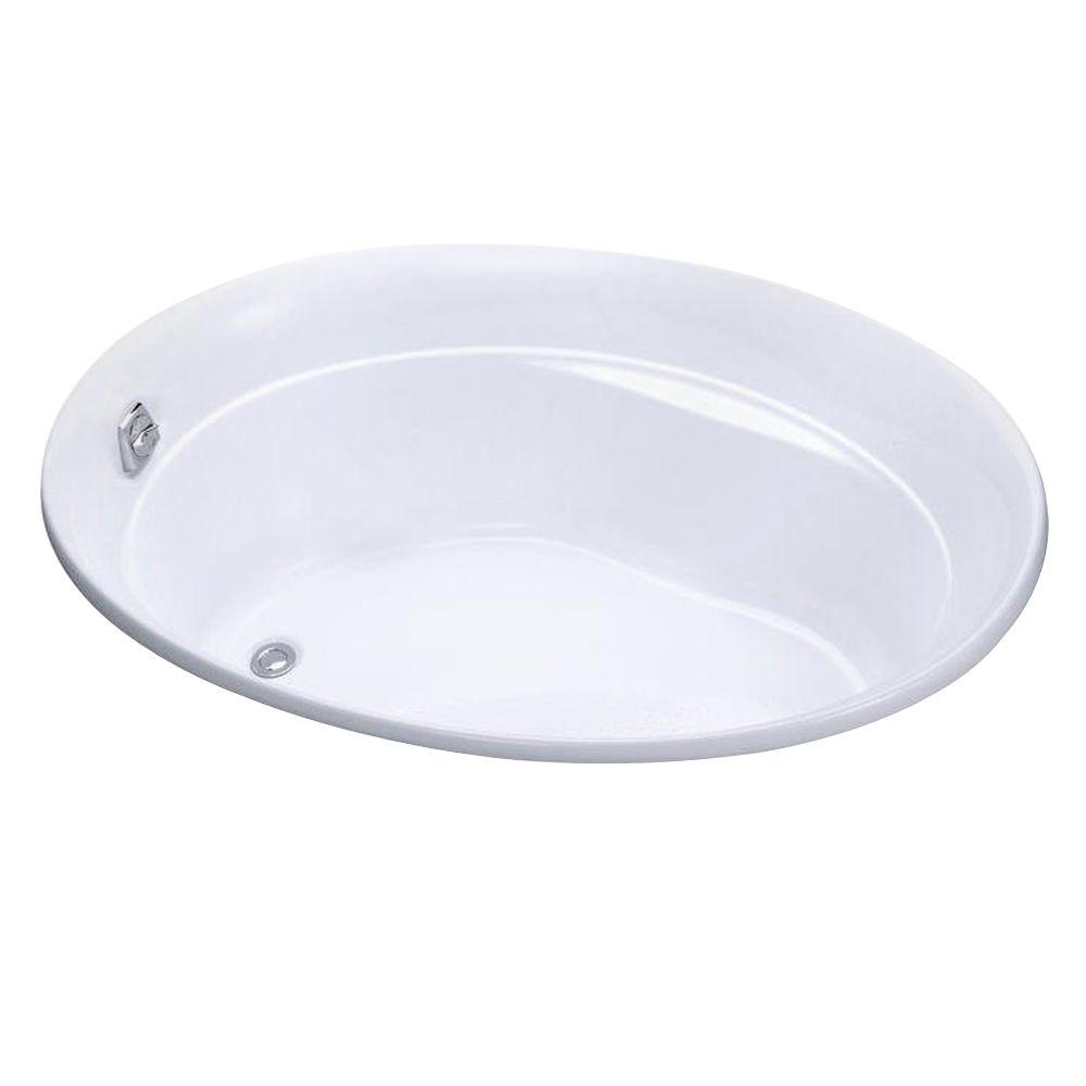 KOHLER Serif 5 ft. Reversible Drain DropIn Acrylic Bathtub in WhiteK11830 The Home Depot
