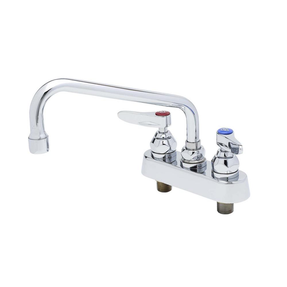 T&S BRASS Workboard 2Handle Bar Faucet Deck Mount Polished ChromeB1111 The Home Depot