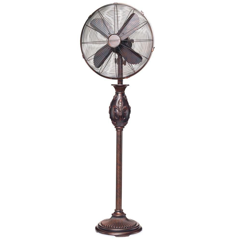 Deco Breeze 16 In Copper Fleur De Lis Floor Fan D0611 The Home Copper Fleur De Lis Floor Fan