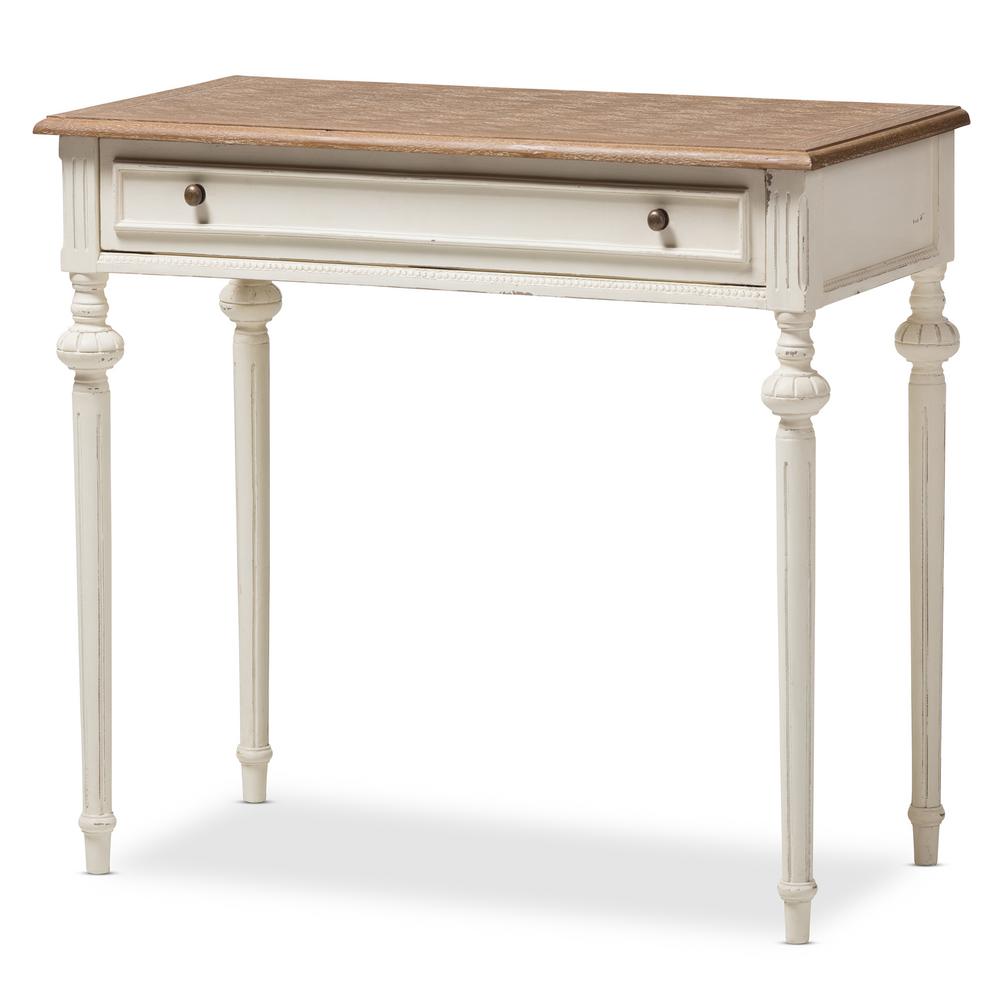 Baxton Studio Marquetterie French Provincial White Finished Wood
