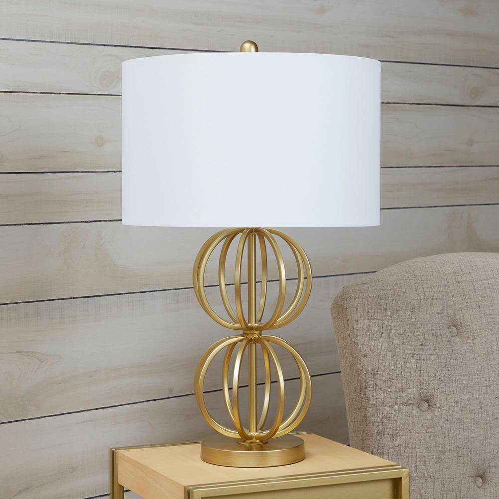 Silverwood Jolie Stacked Orb 27 25 In Gold Table Lamp With Shade Silverwood Jolie Stacked Orb 27 25 In Gold Table Lamp With Shade