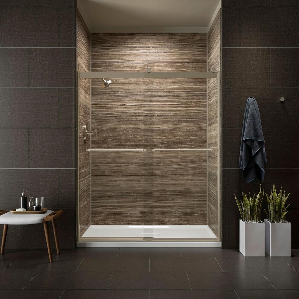 KOHLER Levity 59 in. x 74 in. Frameless Sliding Shower Door in Bronze