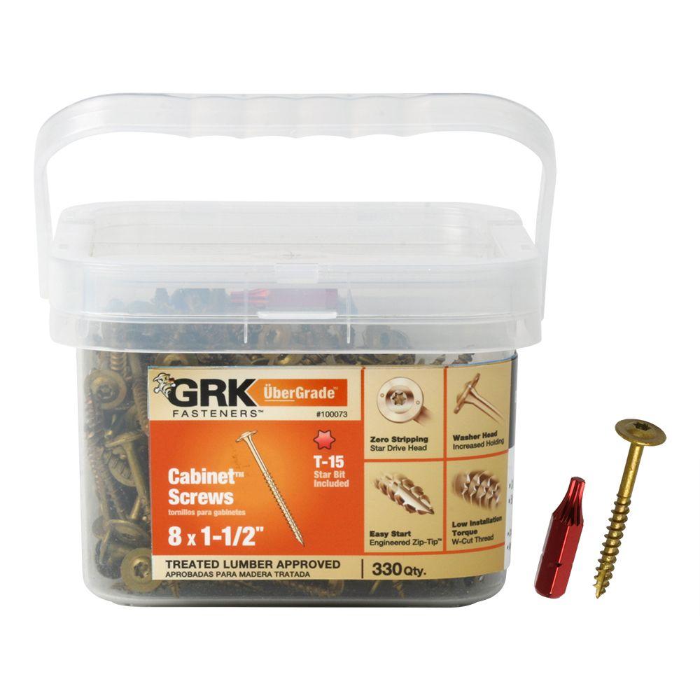 Grk Fasteners 8 X 1 1 2 In Low Profile Washer Head Cabinet Screw