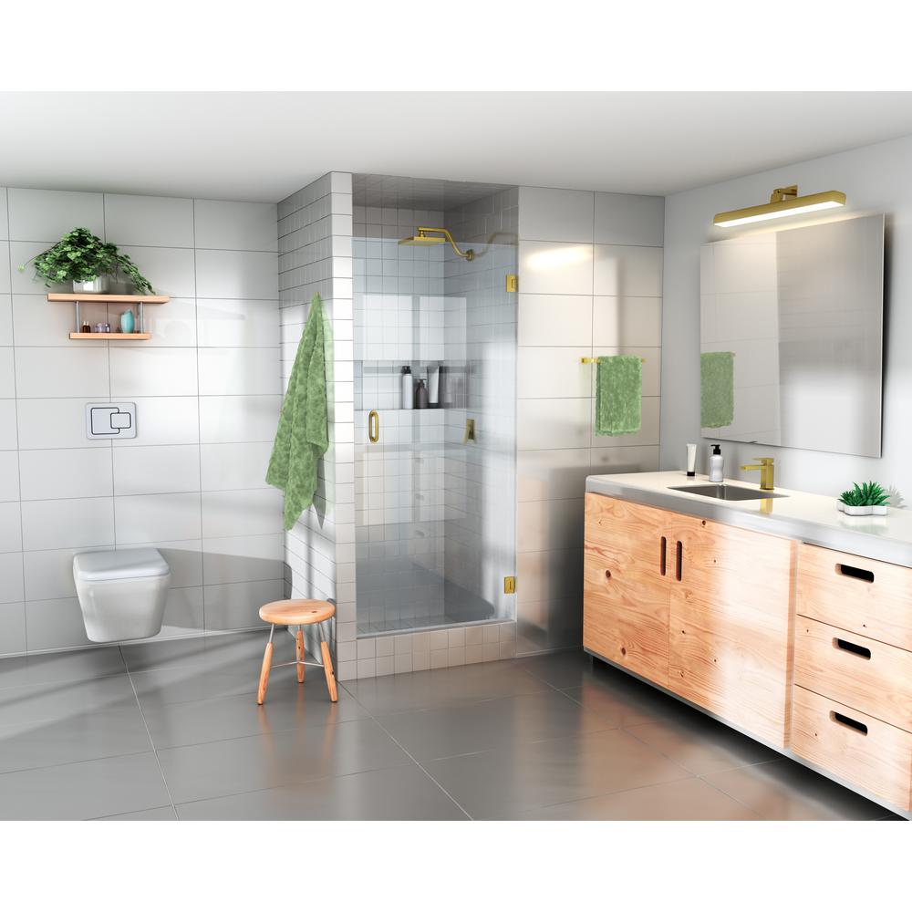 Glass Warehouse 27 in. x 78 in. Frameless Fixed Shower Door in Satin