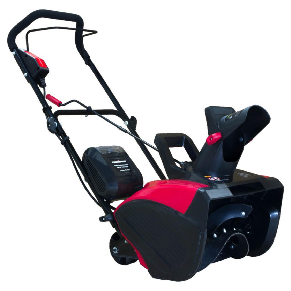 PowerSmart 18 inch 40-Volt Lithium-Ion Cordless Snow Blower by PowerSmart