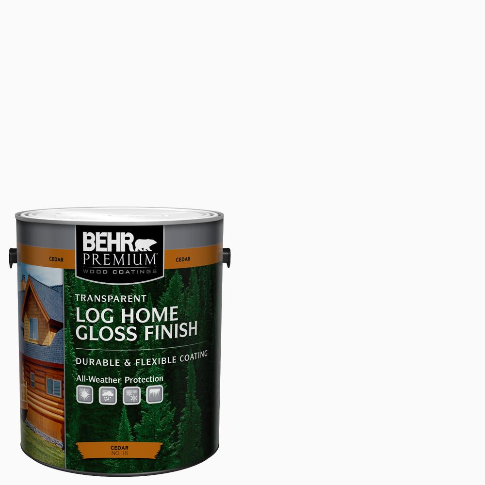 BEHR Premium 1 gal. Cedar Clear Gloss Finish Log Home01601 The Home Depot