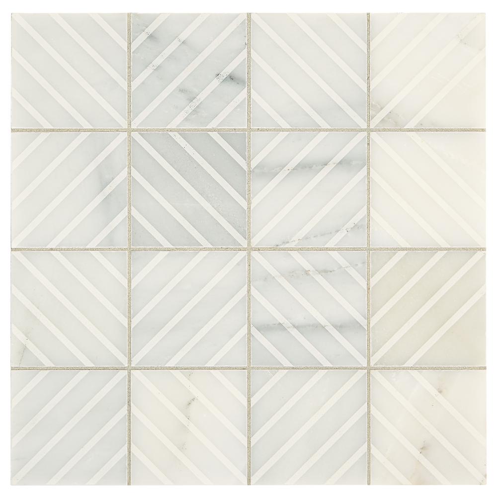 Daltile Briton Bone 12 In X 8 Mm Ceramic Mosaic