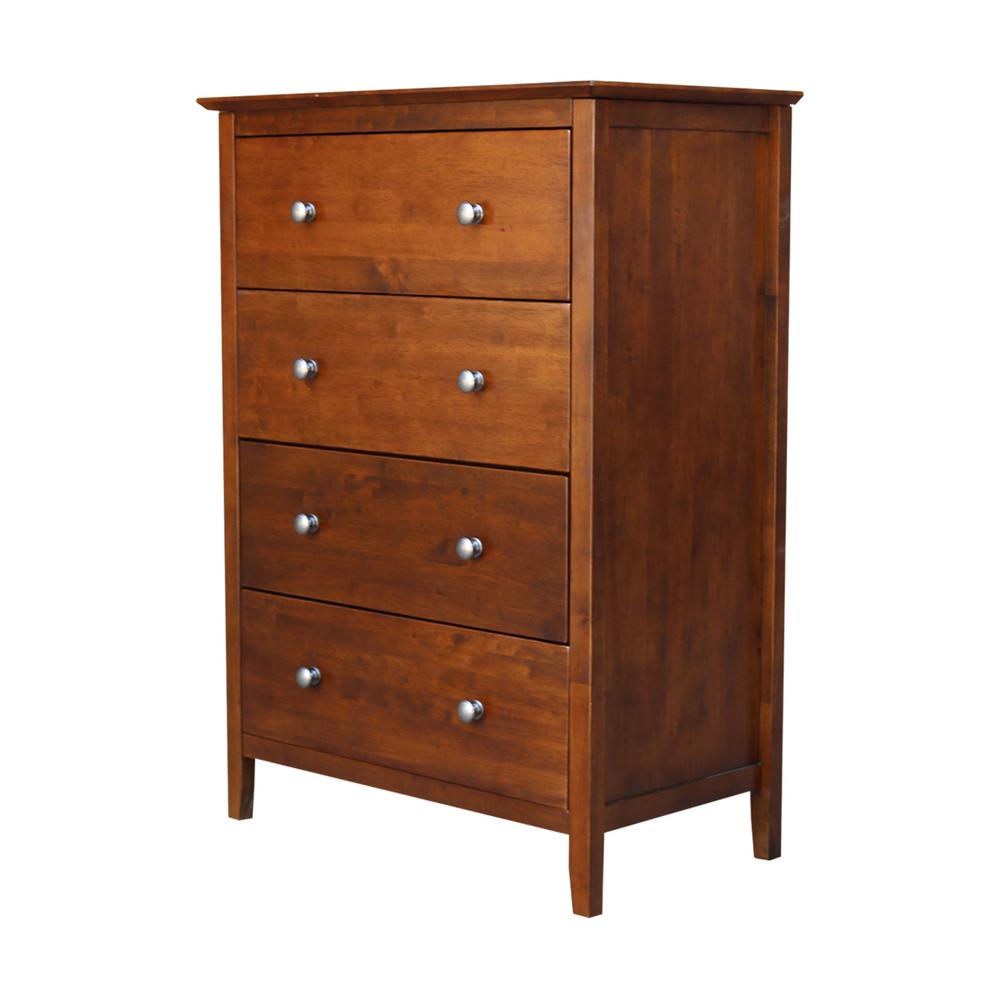 International Concepts Brooklyn 4-Drawer Unfinished Wood Chest-BD-8004 ...