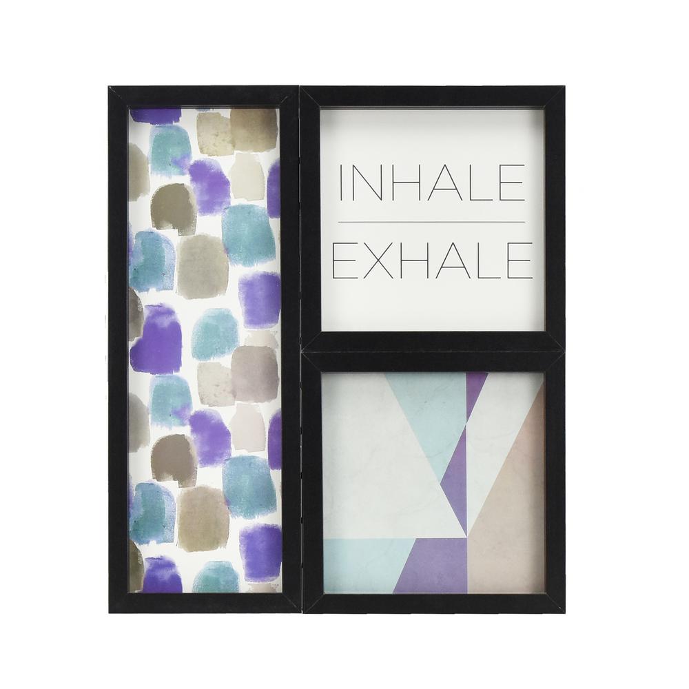 Unbranded Inhale Exhale Gallery Framed Wall Art Nh2689 The Home Depot