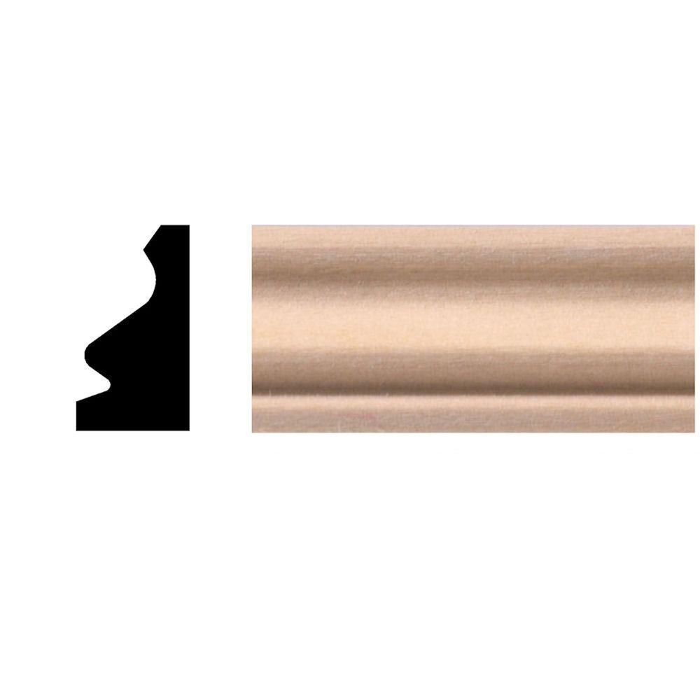 TIM 127 7/16 in. x 3/4 in. x 96 in. PVC Interior Only Base Shoe