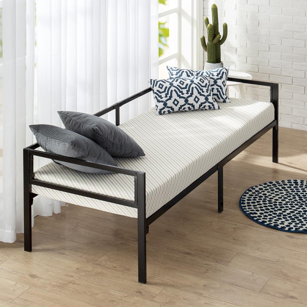Zinus Quick Lock 30 Inch Wide Day Bed Frame and Foam Mattress Set OLB
