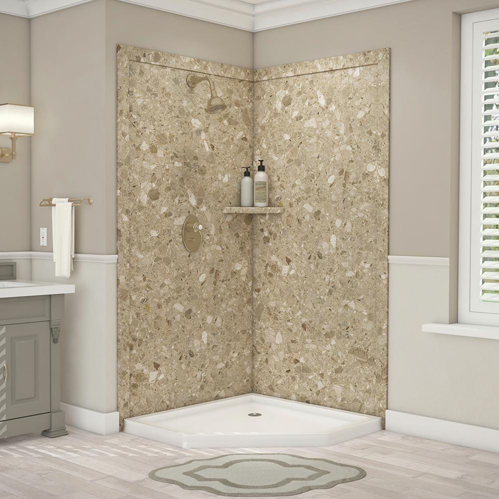 FlexStone Splendor 40 in. x 40 in. x 80 in. 7Piece Easy Up Adhesive