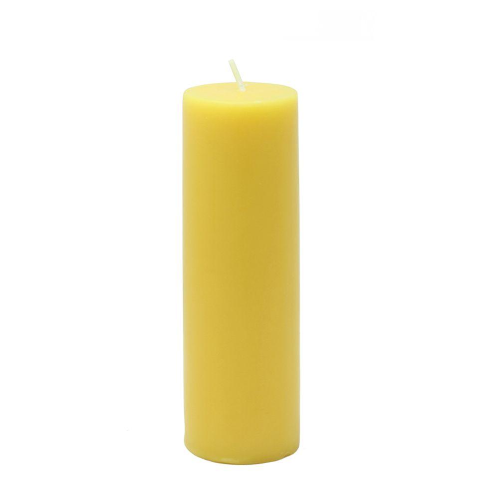 Zest Candle 2 in. x 6 in. Yellow Pillar Candle Bulk (24Case)CPZ116