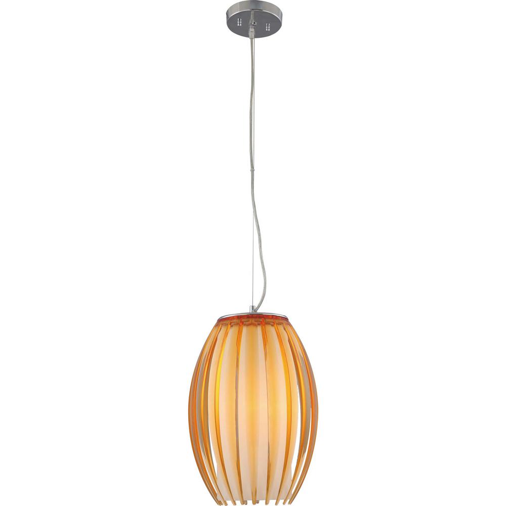 Volume Lighting 1 Light Brushed Nickel Amber Acrylic Flower Bud Outer Shade Hanging Pendant White Cased Glass Cylinder Inner 1686 33 The Home Depot - Orange Glass Pendant Shade Volume Lighting 1 Light Brushed Nickel Amber Acrylic Flower Bud Outer Shade Hanging Pendant White Cased Glass Cylinder Inner 1686 33 The Home Depot - Orange Glass Pendant Shade