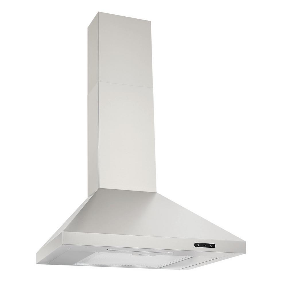 Broan 24 in. Convertible Wall Mount Chimney Range Hood with LED Light ...