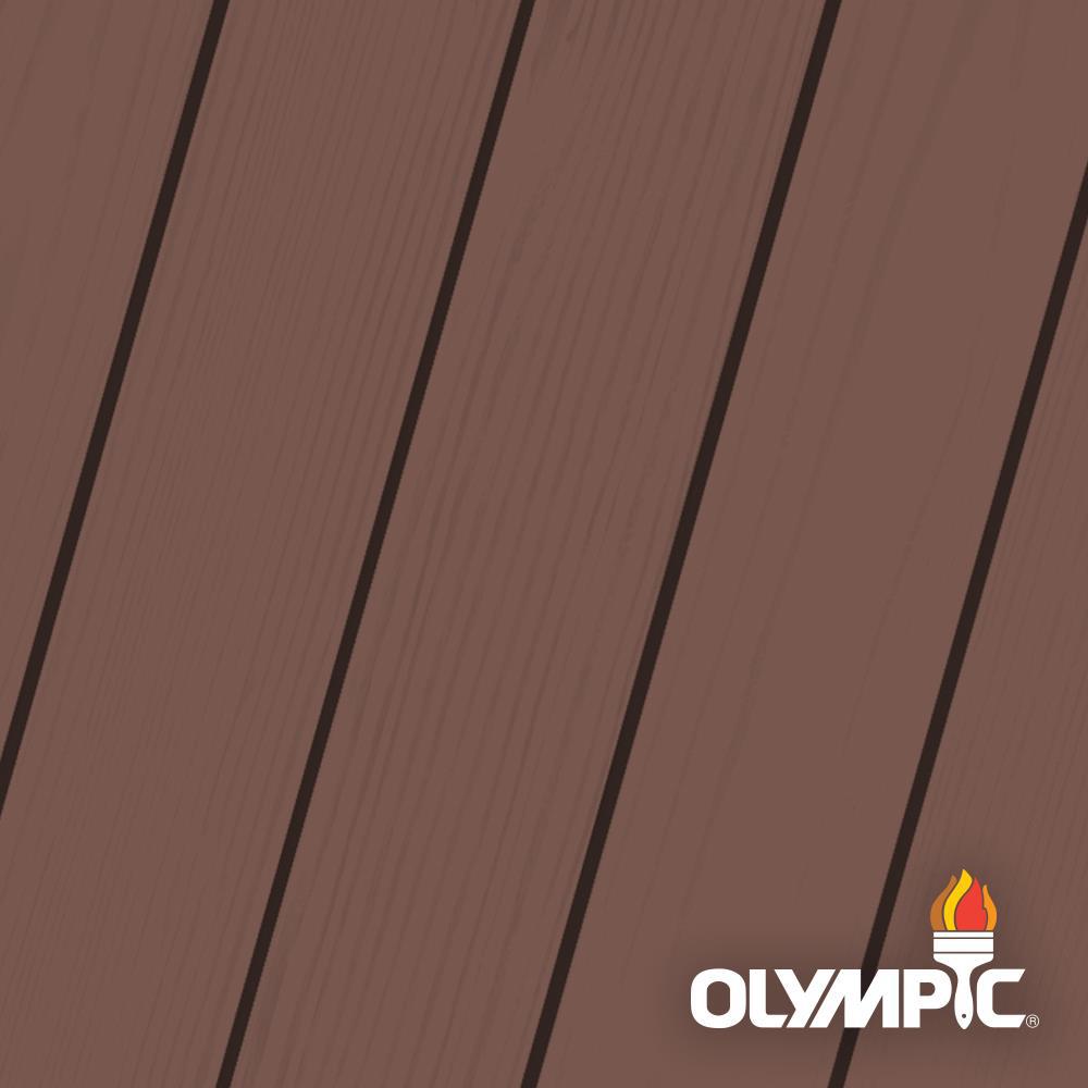 Olympic Maximum 5 Gal Russet Solid Color Exterior Stain And Sealant In Olympic Maximum 5 Gal Russet Solid Color Exterior Stain And Sealant In