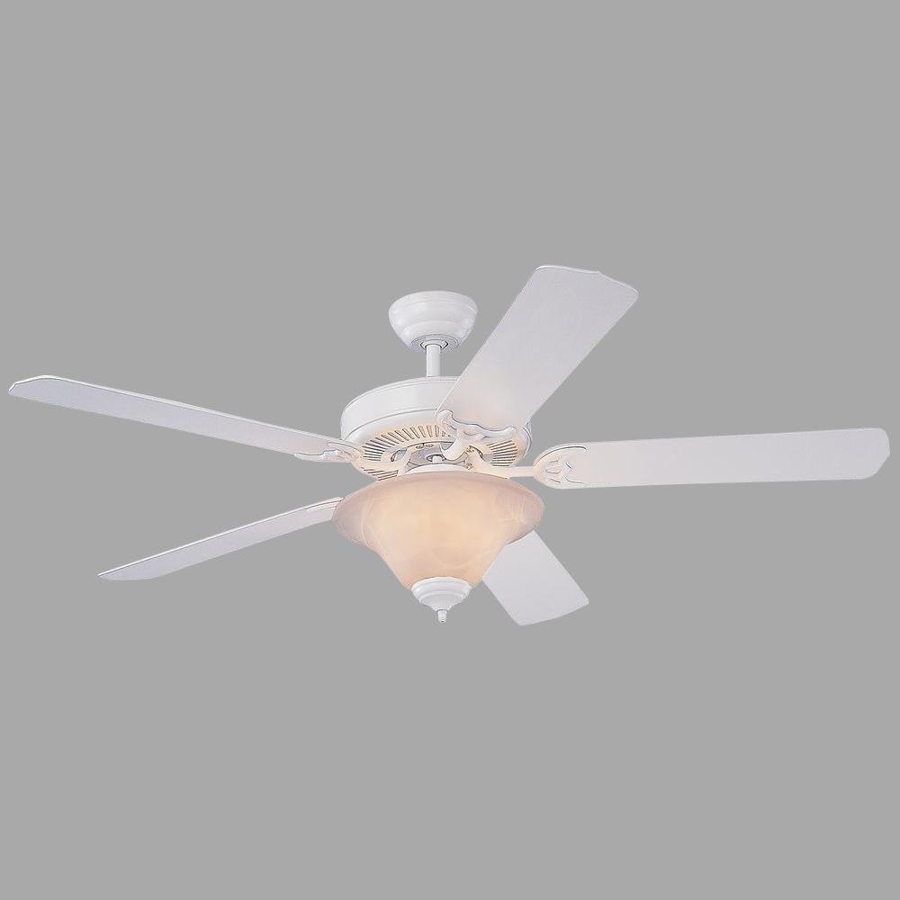 Monte Carlo Homeowners Deluxe 52 In White Ceiling Fan 5HS52WHD L