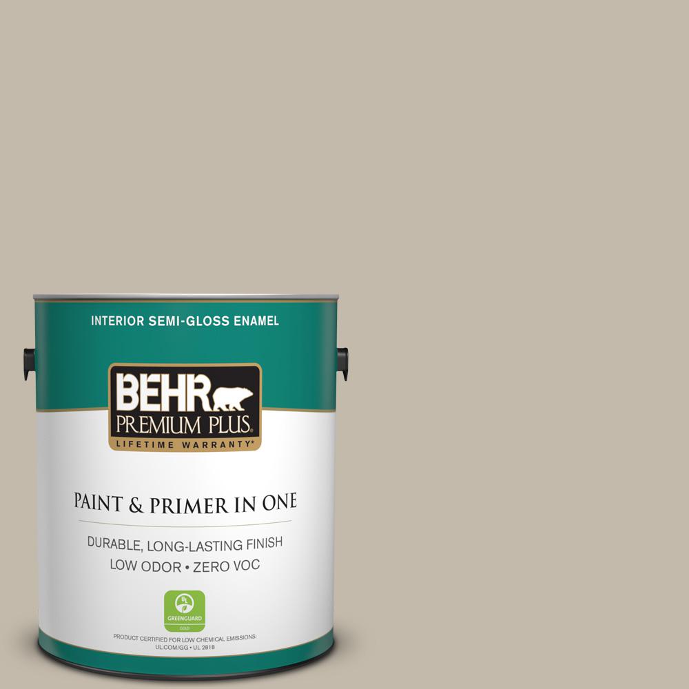 BEHR Premium Plus 1-gal. #730C-3 Castle Path Zero VOC Semi-Gloss ...