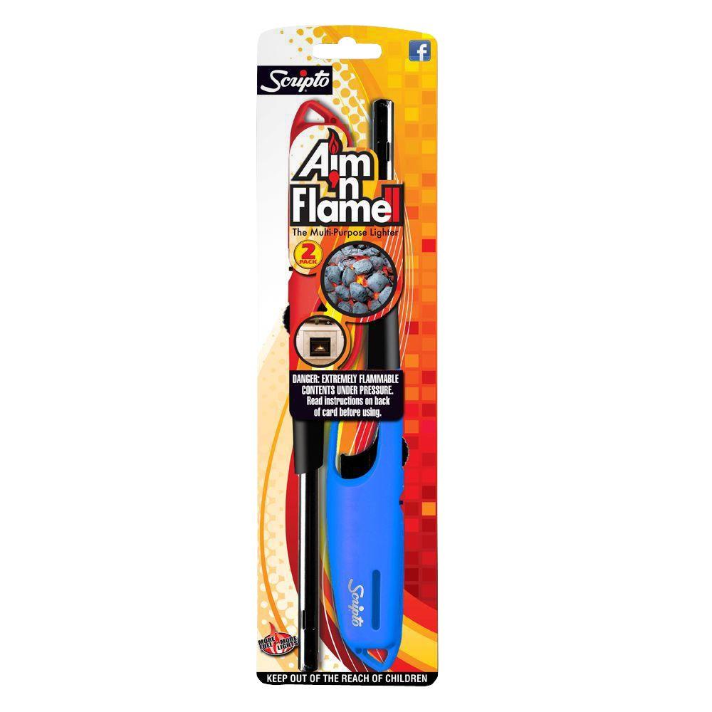 Charcoal Starter Lighters Grill Accessories The Home Depot Aim N Flame Ii Utility Lighter 2 Pack