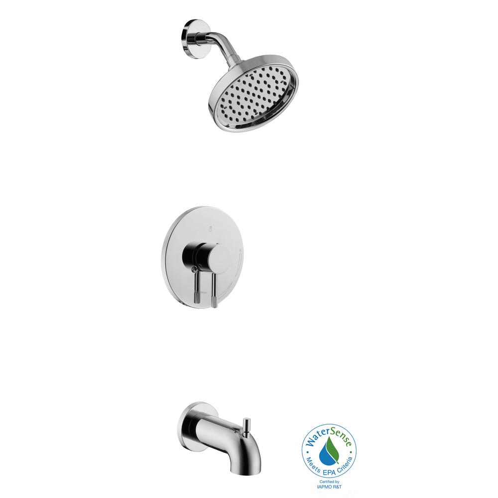 Glacier Bay Axel Single Handle 1 Spray Tub And Shower Faucet In