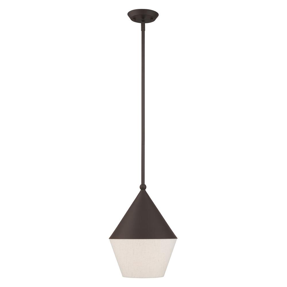 Livex Lighting 8610-30 Mini Pendant with Vintage Scavo Glass Shades Crackled Greek Bronze with Aged Gold Accents 