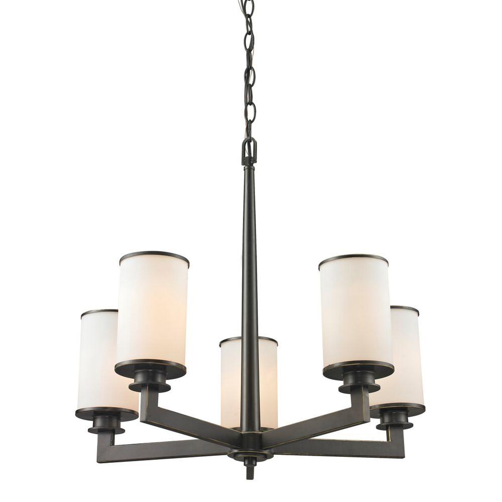 Filament Design Galeri 5 Light Bronze Chandelier 8000 03 05 The Lacy 5 Light Olde Bronze Chandelier