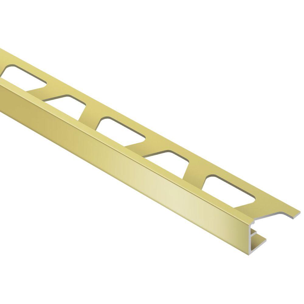 Schluter Jolly Satin Brass Anodized Aluminum 1/4 In. X 8 Ft. 2-1/2 In ...