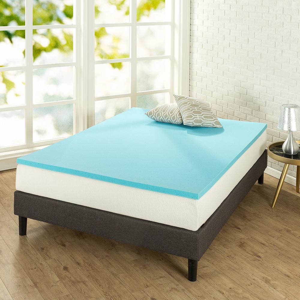 Zinus 1.5 in. Queen Gel Memory Foam Mattress Topper HDMGT150Q The