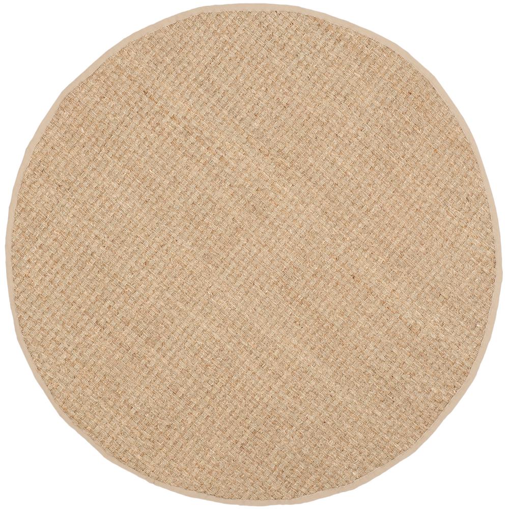 Safavieh Natural Fiber Tan/Beige 3 ft. x 3 ft. Round Area RugNF114A3R