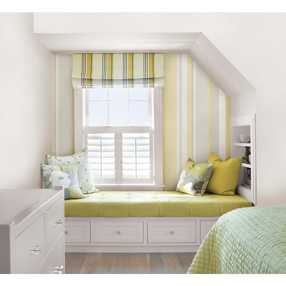 Nuwallpaper Yellow Awning Stripe Wallpaper Nu1403 The Home