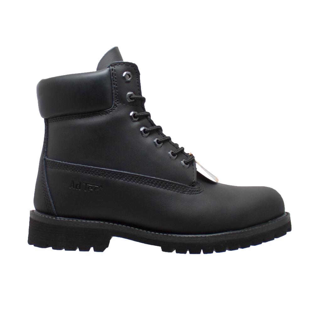 AdTec Men's 6'' Work Boots - Steel Toe - Black Size 9(W)-9688-W090 ...