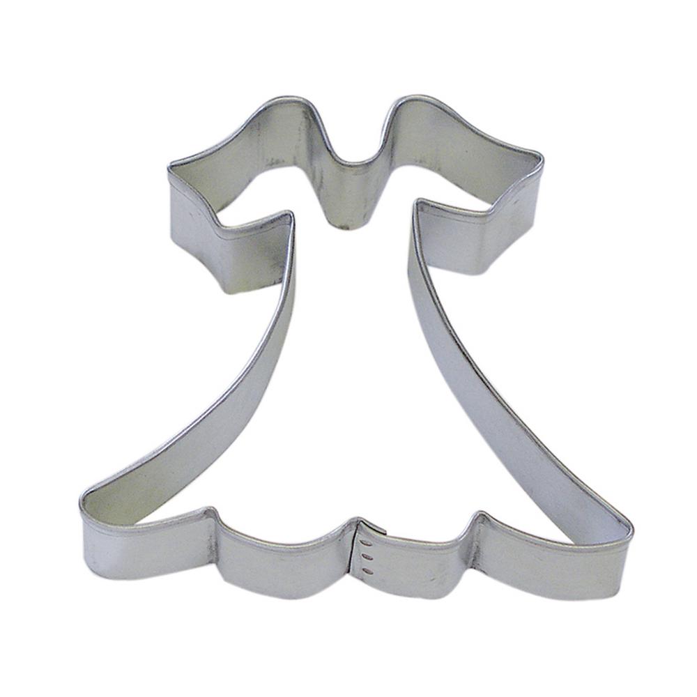 CybrTrayd 12-Piece Dress 3.25 in. Tinplated Steel Cookie Cutter & Recipe