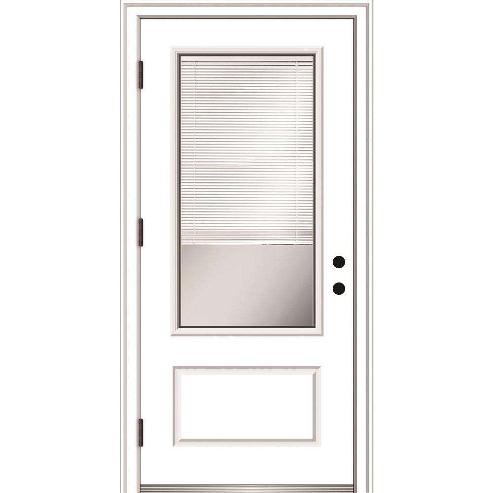 Mmi Door 36 In X 80 In Internal Blinds Right Hand Outswing 3 4