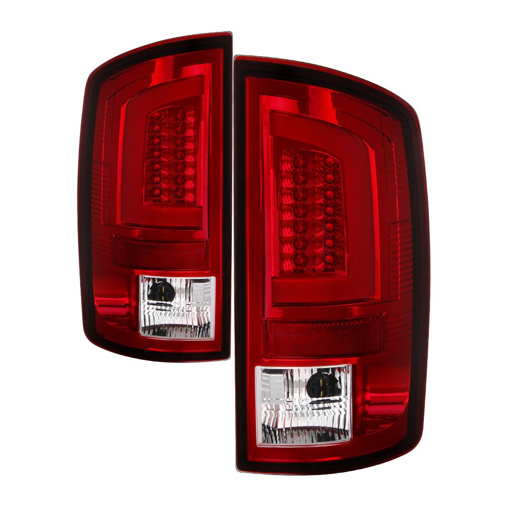 Spyder Auto Dodge Ram 02 06 1500 Ram 2500 3500 03 06 Version 3 Light Bar Led Tail Light Red Clear 5084132 The Home Depot