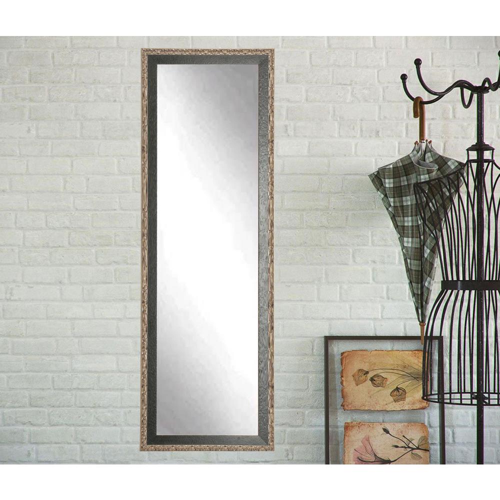Noble Black and Pewter Full Length Framed MirrorBM20THIN The Home Depot