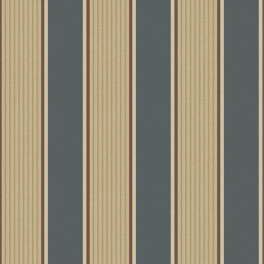 Chesapeake Turf Navy Stripe Wallpaper-TOT47273 - The Home Depot