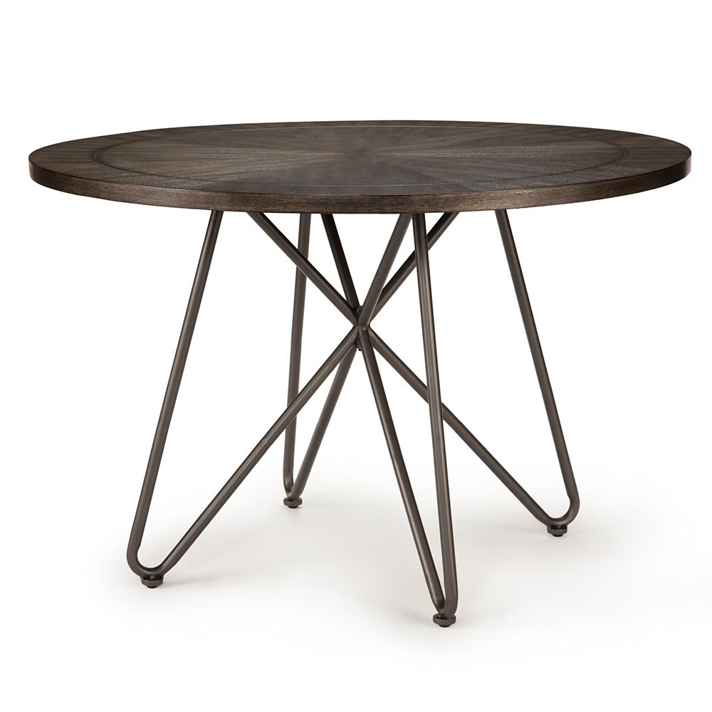 Steve Silver Derek Round Grey Dining Table-DK450TB - The ...